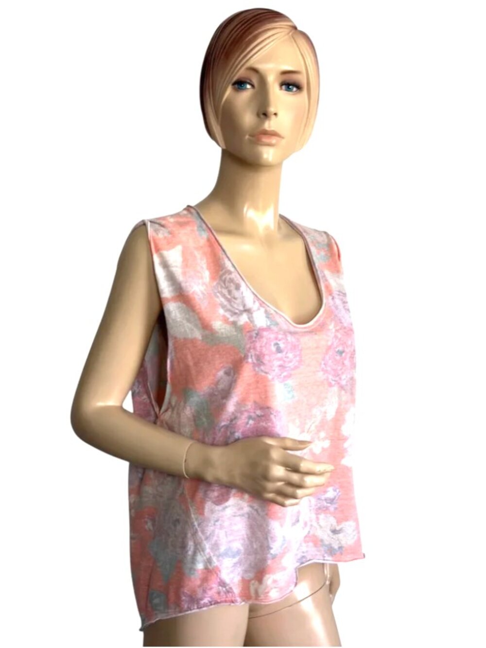 We The Free (Free People) "Gardenia" Floral Print Sleeveless Tank Top - Size S - Picture 5 of 10
